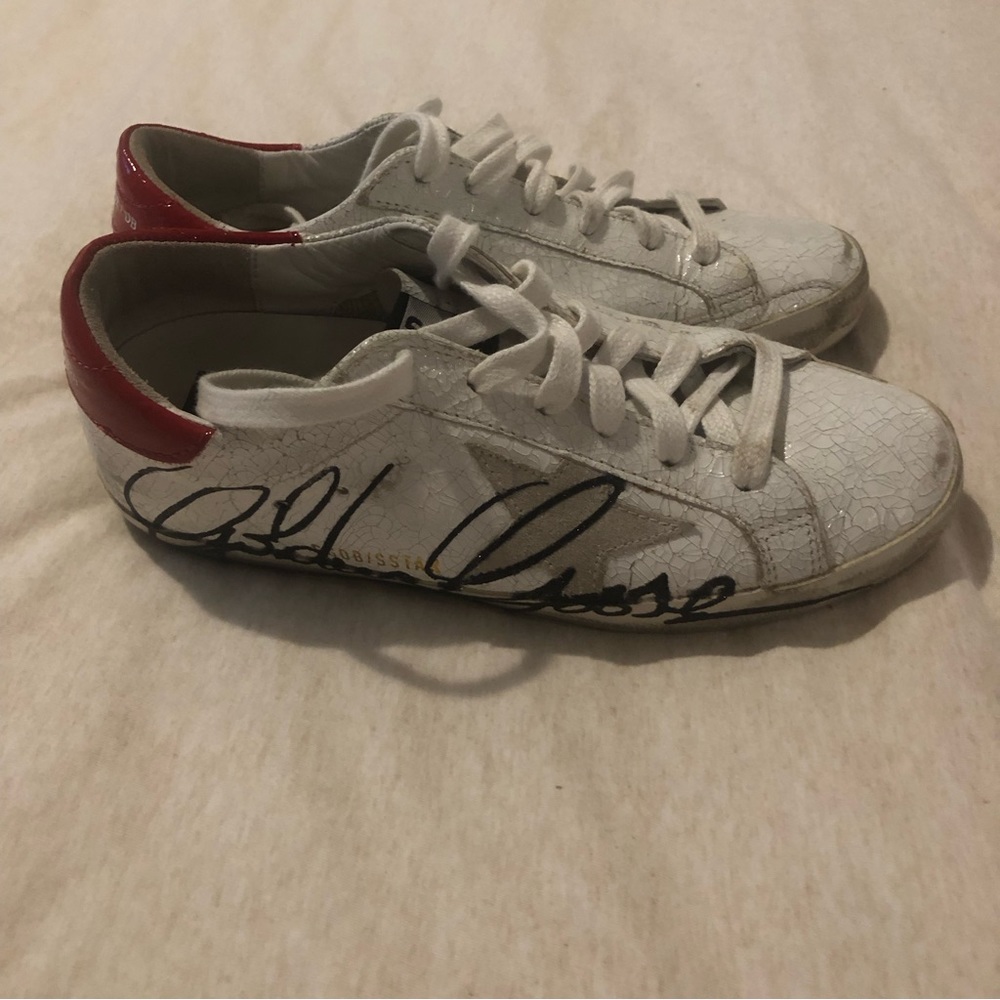 Golden Goose superstar cracked leather sneakers, EUC - Picture 8 of 10
